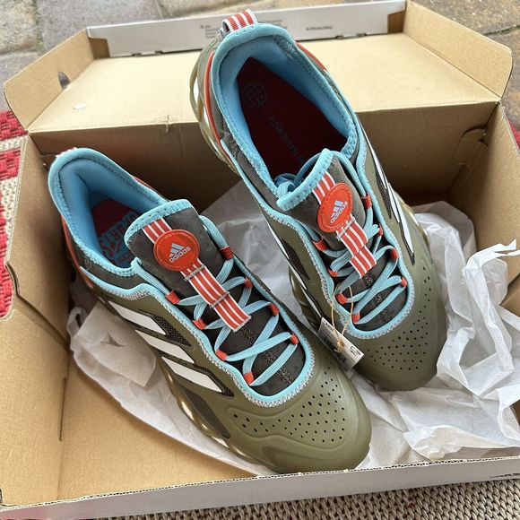 Adidas Web Boost Low Olive Strata Halo Blue Men's Athletic Shoes HQ6170 - Picture 12 of 12